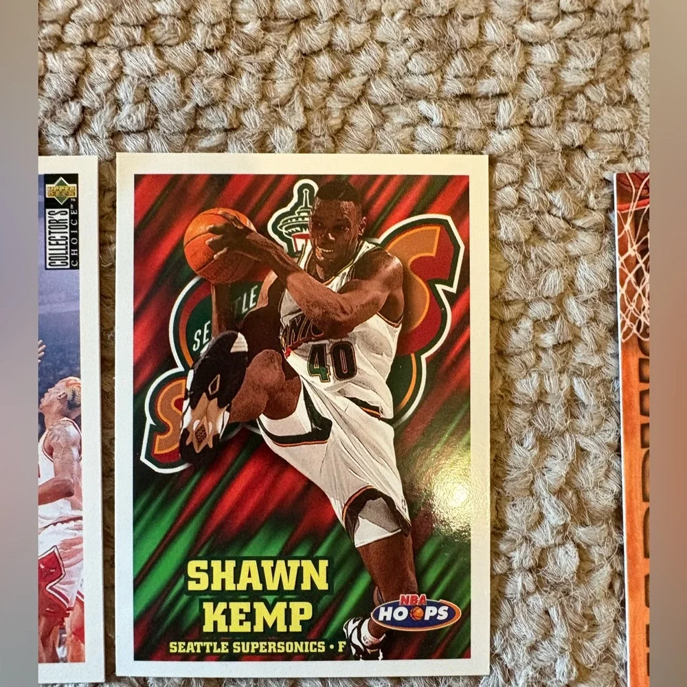 6 Seattle Supersonics Trading Cards-Rare cards Gary Payton and Shawn Kemp - Picture 4 of 14